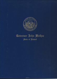 Gov Waihea's Proclamation cover