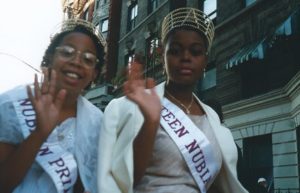 Janelle and Marely in African American Day Parade.2000